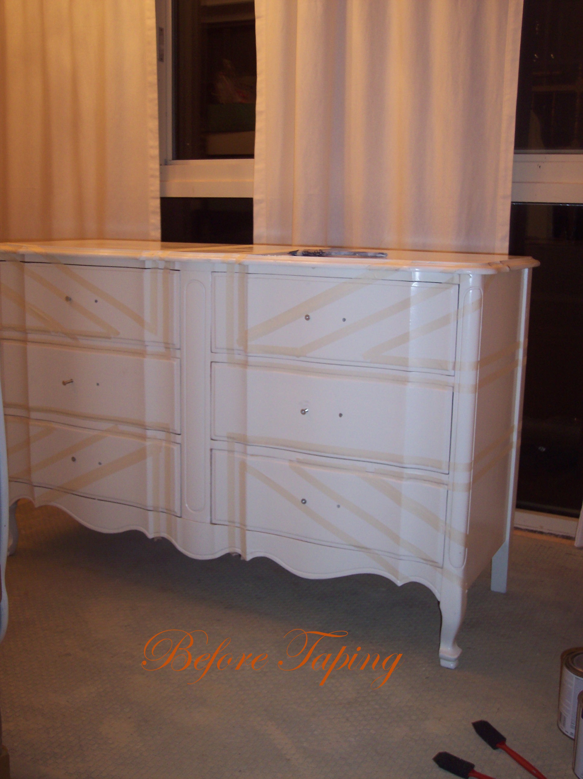 My French Provincial Dixie Union Flag Dresser Makeover