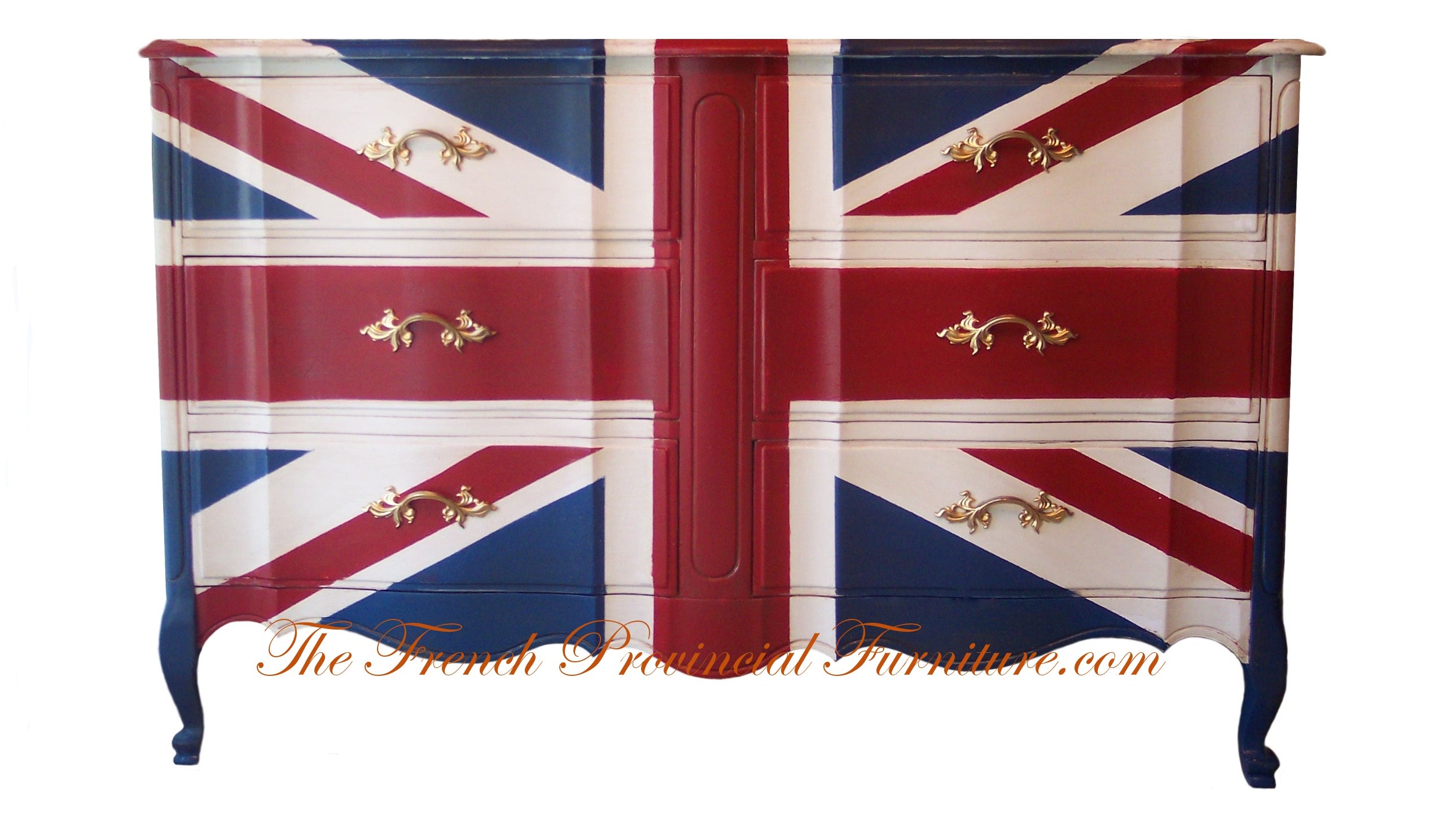 My French Provincial Dixie Union Flag Dresser Makeover