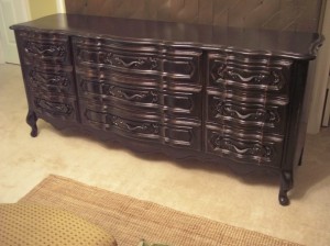 A Large French Provincial Black Chest Makeover
