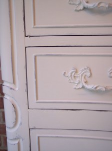 French Provincial Chest Close Up