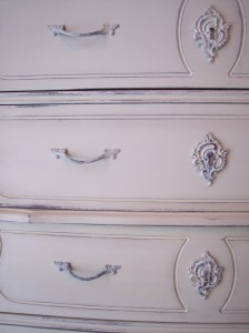 French Provincial Dresser Hand Made Keyhole Escutcheons