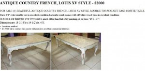 ANTIQUE COUNTRY FRENCH, LOUIS XV STYLE