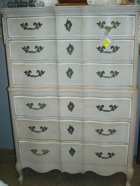 French Style Painted Chest Of Drawers Tall Dresser Ebay Seller A