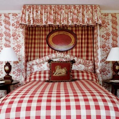 French Provincial Bedroom Furniture on Decorating With Red Check For A French Provence Look From Southern