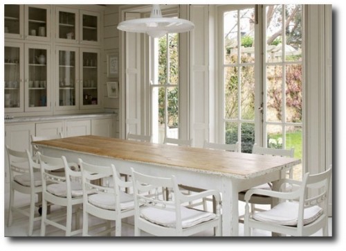 White Farmhouse Table Featured in Annabel's House