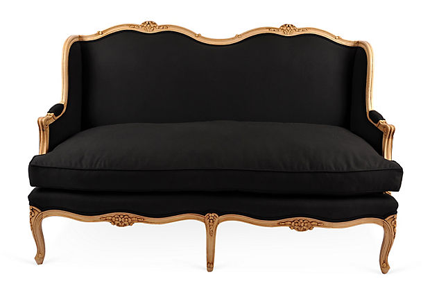 Black French Provincial Settee Kelie Grosso Director Of Maison Luxe