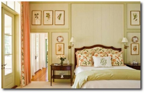 Green Bedroom Wall Paneling Southern Living Magazine