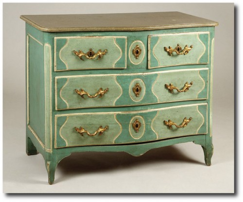 Provincial Louis XV Blue Painted Commode From David Easton Home Auction Highlights