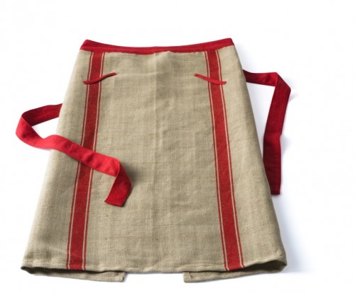 European Chef Apron Red Stripe - FrenchGardenHouse