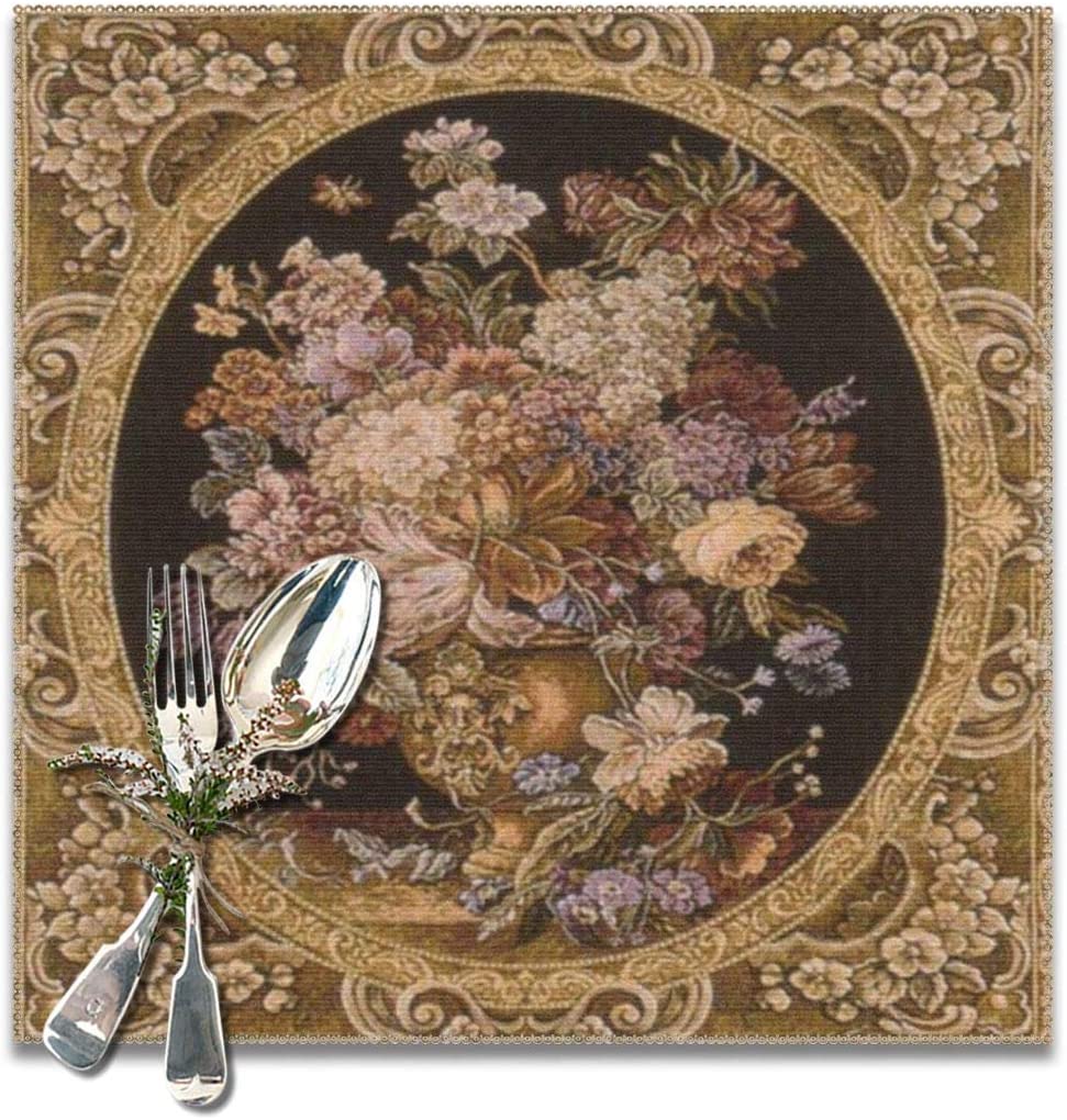 $16 – 6 French Tapestry Style Dining Place Mats