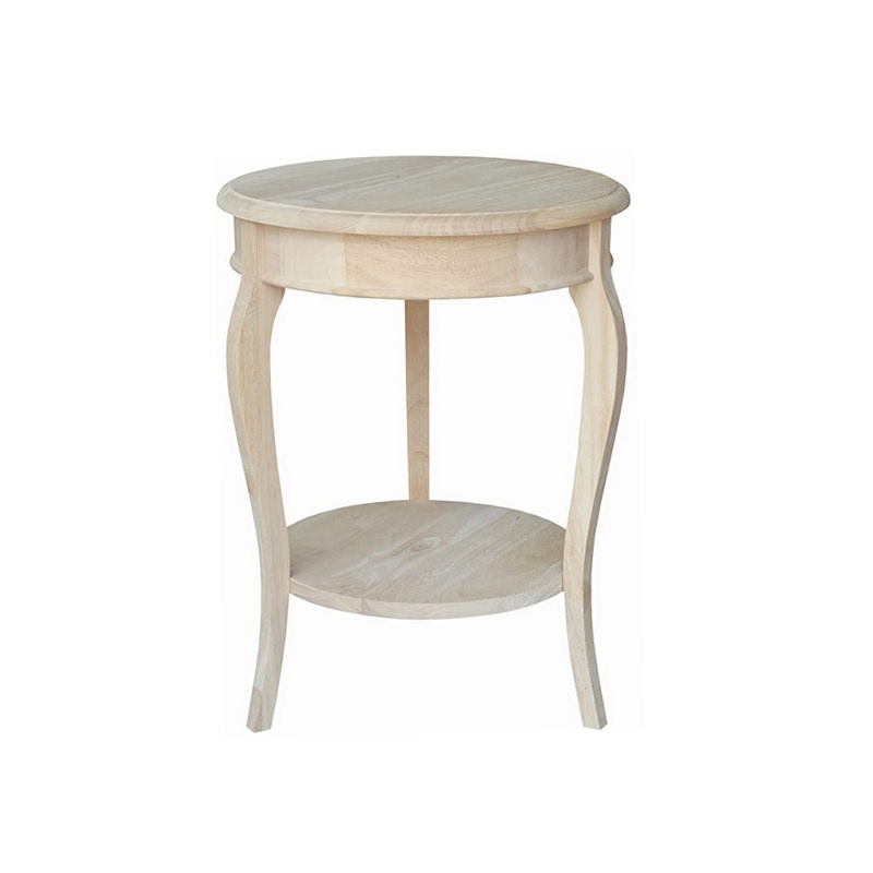 $235 – Unfinished Country Styled Round End Table