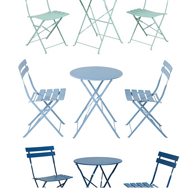 $100 – French Steel Patio Bistro Set – 7 Colors