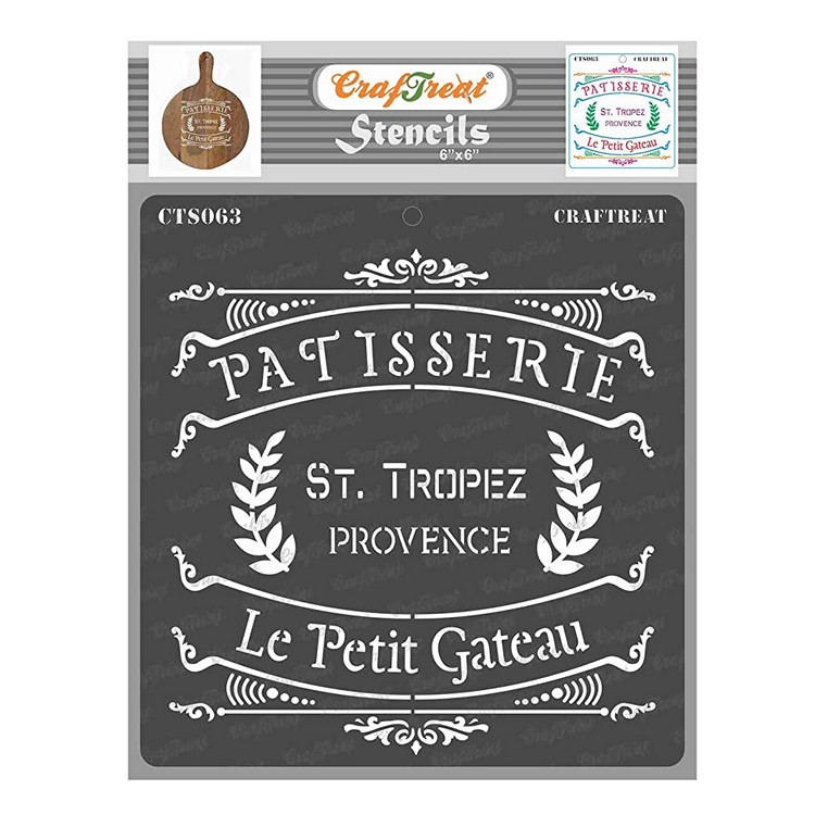 $7 – French Patteserie Stencil