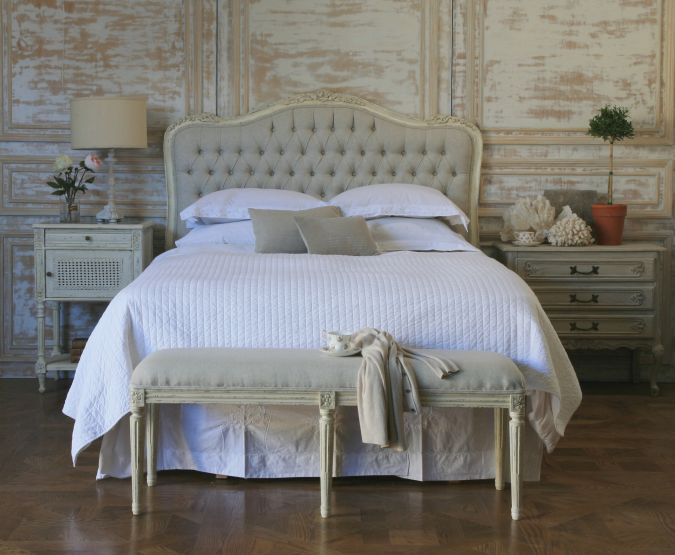 French Upholstered Headboard Louis Xv, French Provincial King Size Bed Frame