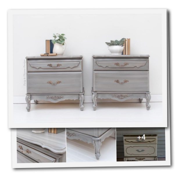Vintage 70's French Provincial Nightstands Get Dramatic Makeover