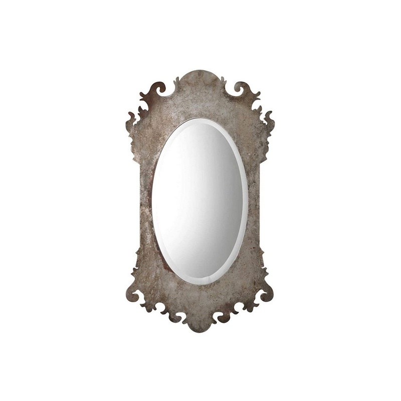 $296 – Vitravo Silver Wall Mirror – French Rustic Decor