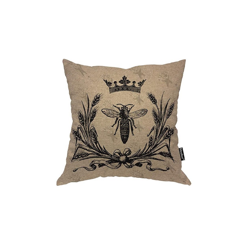 $9 – Floral Bow Bee French Styled Pillow Cover
