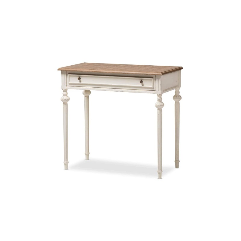 $600 – French Styled Oak and Whitewash Writing Desk