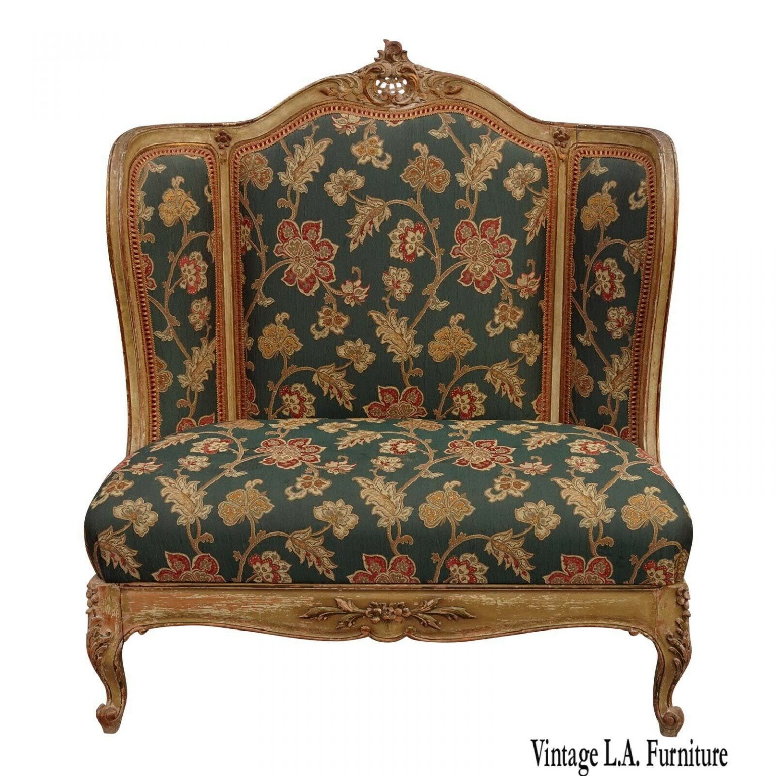 French Furniture French Provincial Furniture   Vintage French Provincial Louis XVI Rococo Ornate Gold Floral Settee W Red Plaid 1536x1536 